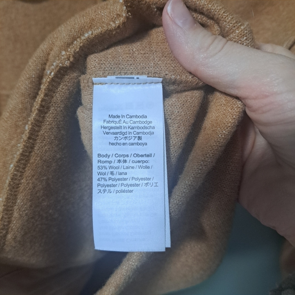 J. Crew Wool Shirt Jacket Tan Small NWOT - Picture 5 of 9